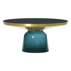 ClassiCon - Bell Coffee Table, Mässingstopp, Montana Blue - Soffbord - Sebastian Herkner - Blå - Metall/Trä