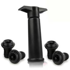 Vacu Vin Sort Pumpe med Wine Saver-propper - Holder vinen frisk