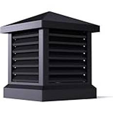 Villa Chimney Cap, Fireplace Chimney Cover, Square Aluminum Alloy Chimney Cover, Rainproof Fireplace Chimney Caps with Tapered Top and Louvre, for Outside Chimney Flue,A,90x90cm