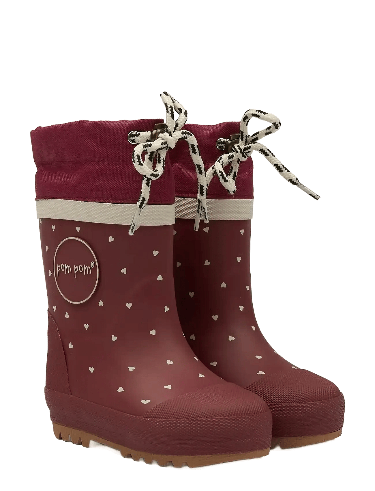 Pom Pom Gumboots™ Thermo - Burgundy - 29