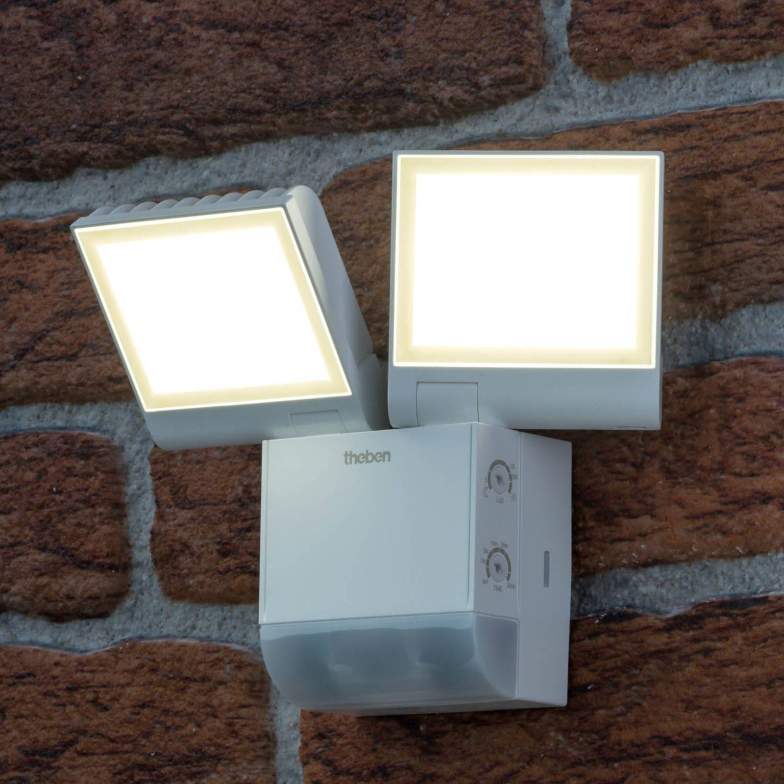 Theben Utomhus vägglampa med rörelsesensor theLeda S17-100, Vitt / opal, Syntetmaterial