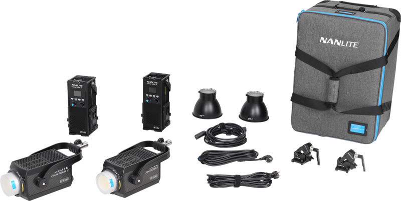Nanlite Forza 500B II 2 Kit LED Spot Light with Trolley Case
