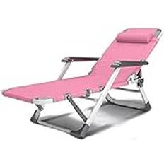 Recliner, Folding Sun Lounger Chair Garden Furniture, Camping Garden Doll Chairs Zero Gravity Recliner Elining Waterproof Chaise Loungers Metal for Outdoor Office (Pink) Learned extensively