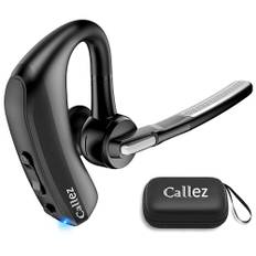 Callez Bluetooth Headset Handy für iPhone Samsung, Kabellos Headset Bluetooth Kopfhörer Freisprech V5.0 mit CVC8.0 Dual Mikrofon ENC Noise Cancelling für Autofahren Business Büro Arbeit