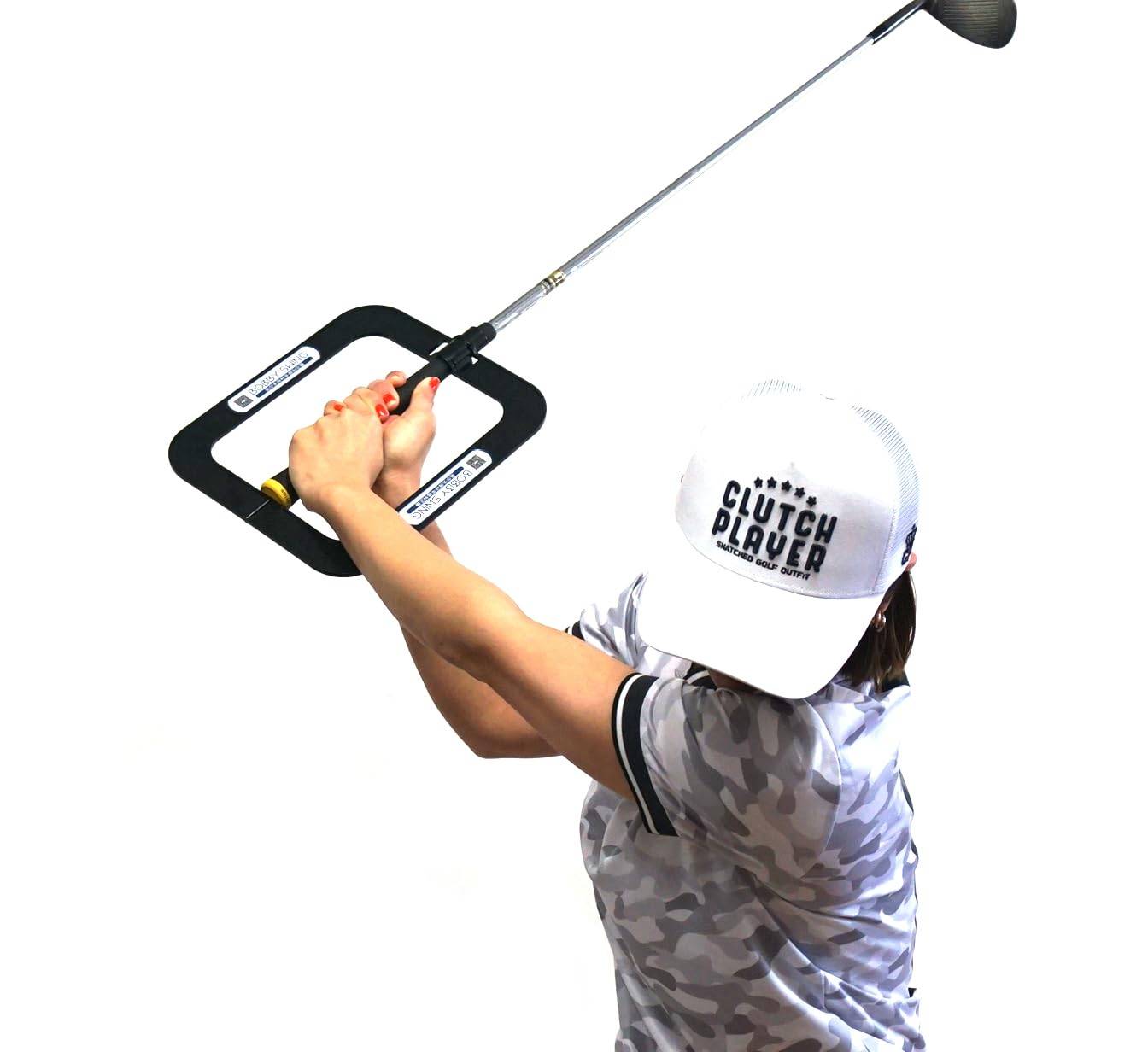 Golf Practice Equipment Square Face Angle Bobby Swing Trainer Face Rotation Swing Practice Equipment Hand First Shallowing Swing Correction Face Swing svart
