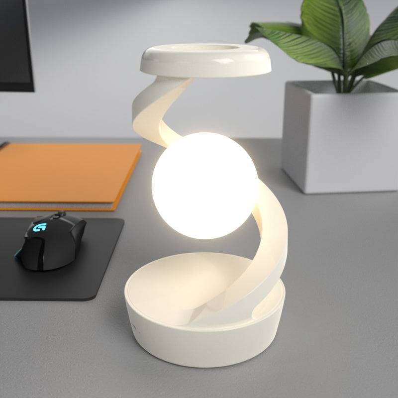 GestureGlow Lampa - RGB LED med Trådlös Laddning - Vit / Normal