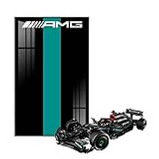 HCAEIOFJ Klar akryl display väggtavla för Lego Technic 42171 tillämplig för Mercedes-AMG F1 W14 E Performance Lego bil dekorativt väggfäste (endast vägg) (Design A)