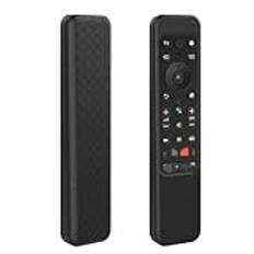 Fjärrkontroll fodral kompatibel med Sony 4K Ultra HD TV X80K X90K X95K serien 2022 modell RMF-TX800U RMF-TX800U, TV röstfjärrkontroll silikonfodral med snodd (endast fodral) (svart)