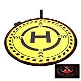 JXE Bärbart landningsdyna universellt förkläde 70 cm dubbelsidigt helipad snabbvikbart landningsfält med belysning för DJI Mavic Mini/Mavic Mini 2/MAVIC AIR/MAVIC PRO/SPARK/PHANTOM 3 4 RC