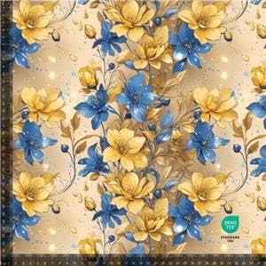 Blå - Gula Blomster