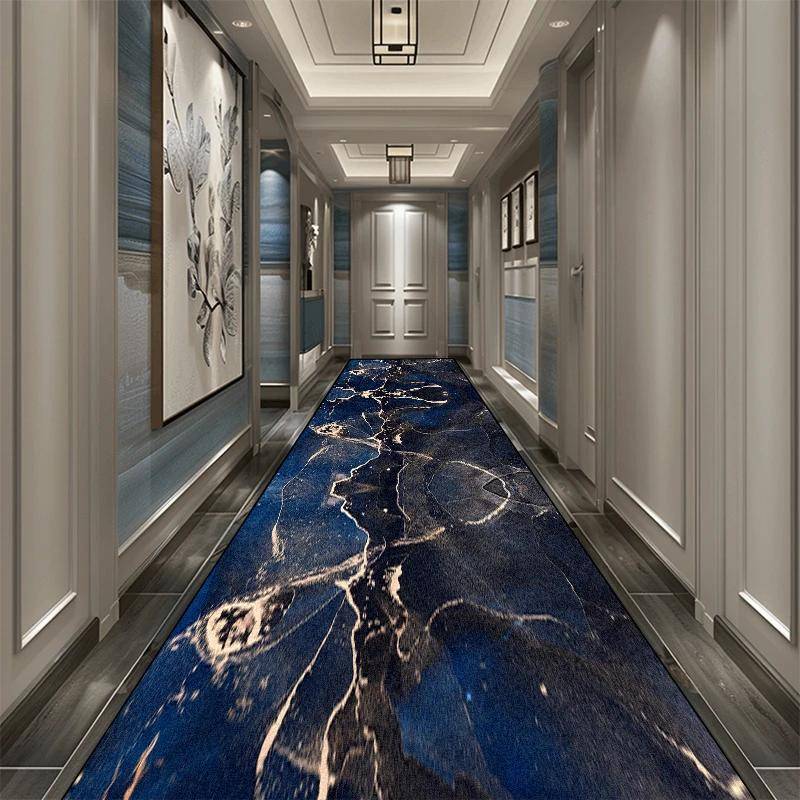 Nordic Abstract Long Corridor Carpet Decoration Hall Runner Carpet Party Hallway Aisle Floor Mat Anti-slip Room Sofa Bedside Rug 60x200cm 23.6x78in