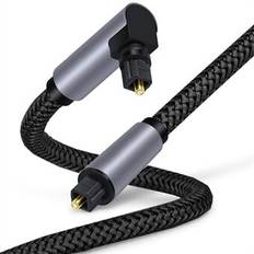 10m rät vinkel Toslink till Toslink digital optisk ljudkabel Guldpläterad anslutning Armbåge SPDIF koaxialkabel