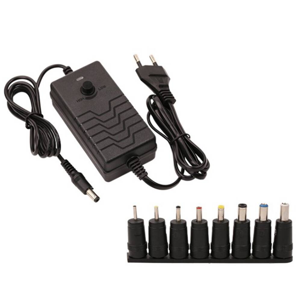 24-36V with 8 Adapters 72W Adjustable Speed Switching Power Supply Adjustable Universal AC Power Adapter EU Plug