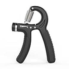 PROIRON Handgrepp styrketränare, justerbar greppstyrketränare, handtränare med fjäder i rostfritt stål, greppare för starka handleder, fingrar, underarm, händer, idrottare musiker, Svart x1