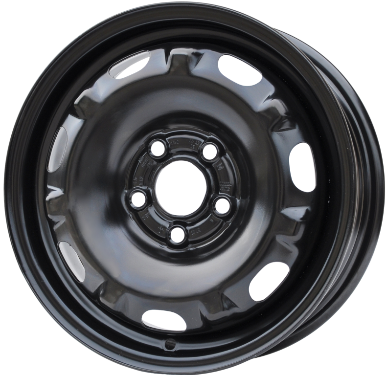 Volkswagen (oryginalne OEM) 6Q0601027AC Stålfælge 14" 5x100 ET38 – Sort (sæt á 4)
