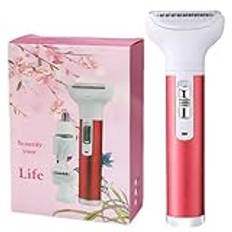 Elektrisk rakapparat för kvinnor, sladdlös USB elektrisk epilator, 5-i-1 smärtfri, trådlös elektrisk epilator, för näsa, ben, underarm epilator