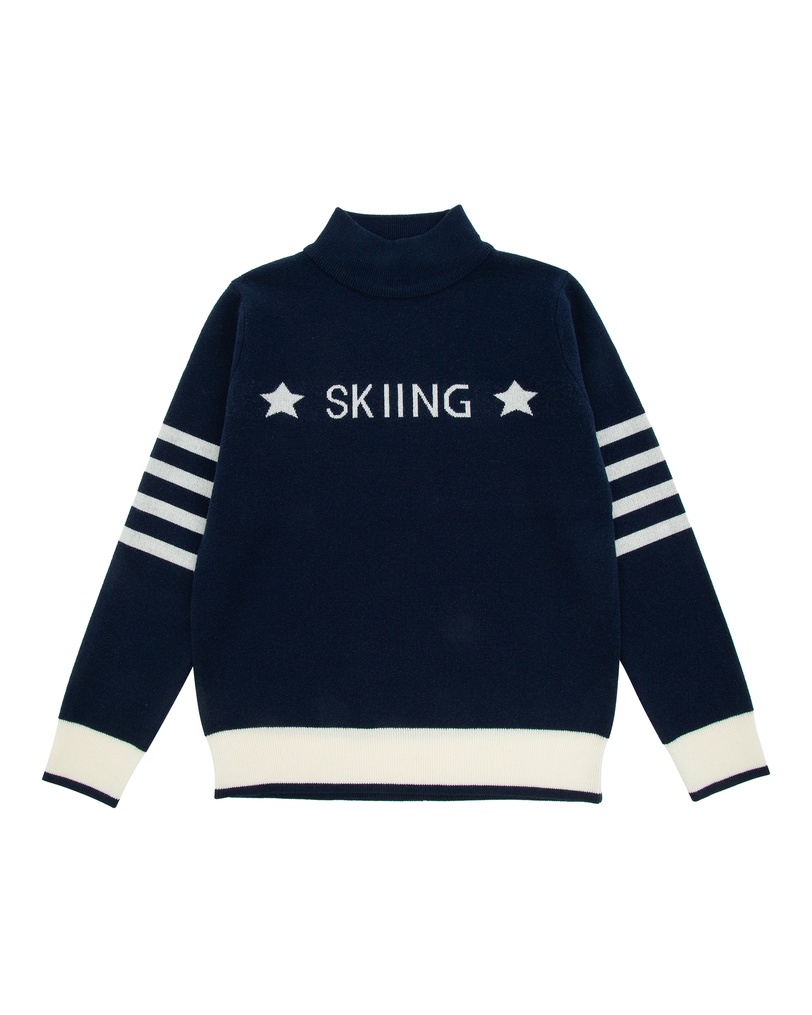 Oppdal Knitted Sweater JR Blue Ink (110-116) - Blå (110-116)