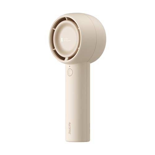 JISULIFE Bärbar minifläkt, vinglös, säker design, kraftfull turbo-handfläkt med 3 hastigheter, uppladdningsbar via USB, perfekt för resor/ögonfransar/presenter