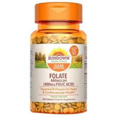 Sundown Naturals, Sundown Naturals Folic Acid, 400 mcg, 350 Tabs