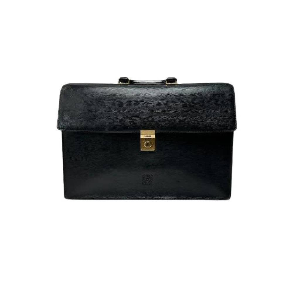 Loewe Pre-owned Pre-owned Home Office Håndtaske - Vintage - Dame - Sort - ONE SIZE - Læder