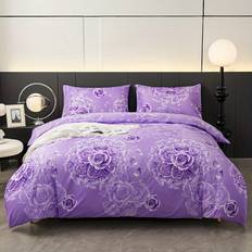 TEMU Quilt -piece Set Polyester Printed Quilt Cover 1 Quilt Cover + 2 Pillowcases No Filling Comfortable And Soft Queen Bed Single Bed