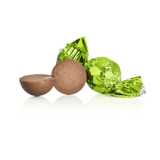 6stk Fyldt Cocoture chokoladekugle - flødechokolade m/lakrids - lysegrøn