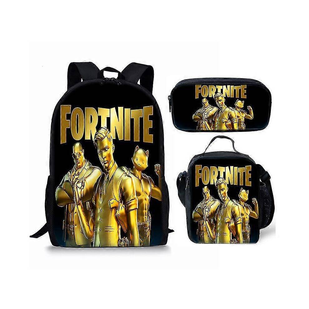 (Only a satchel, 31) Fortnite Printed School Bag Children's Backpack Or Satchel Or Pen Bag Or Three-piece Set