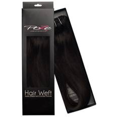 Poze Hairextensions Poze Hårträns Äkta 1B Midnight Brown 50cm