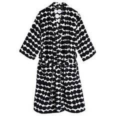 Räsymatto bathrobe, black - white