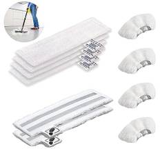 SVUPUE Mikrofiberduksset kompatibelt med Kärcher EasyFix ångrengörare, Reservdelar till golvdukar, Innehåller 6 fiberdukar, 4 fiberduksöverdrag, Kompatibel med SC1/SC2/SC3/SC4/SC5