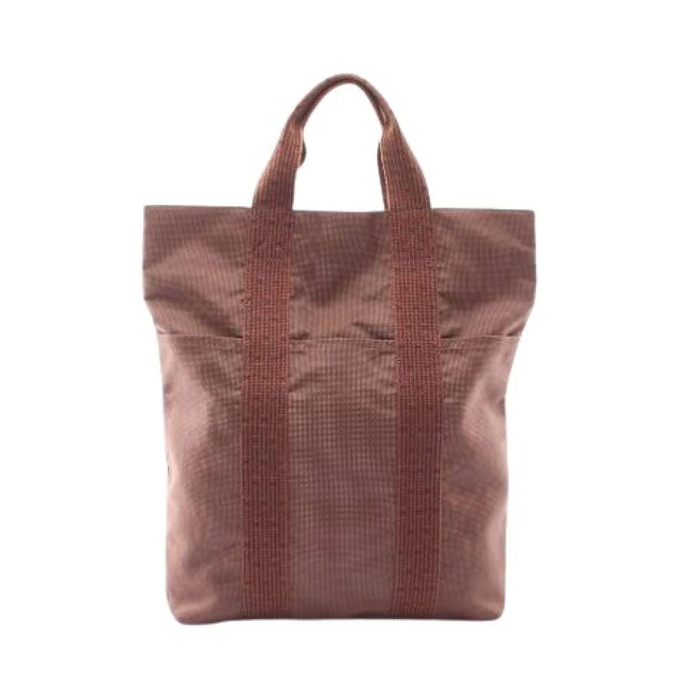 Hermès Vintage Pre-owned nylon hndtasker - Vintage - Dame - Brun - ONE SIZE - Nylon