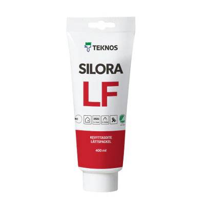 Väggspackel Silora LF 400 ml, snabbhärdande spackelmassa för väggar och inomhusrenovering, fyllning, jämn finish, plastspackel
