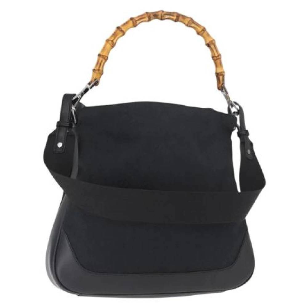 Gucci Vintage Pre-owned Canvas Skuldertaske - Vintage - Dame - Sort - ONE SIZE - Uld