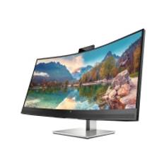 HP E34m G4 Conferencing Monitor - E-Series - LED-skärm - böjd - 34 - 3440 x 1440 WQHD @ 75 Hz - VA - 400 cd/m² - 3000:1 - 5 ms - HDMI, DisplayPort, USB-C - högtalare - silver (ställ), svart huvud - Smart Buy - för ZBook Firefly 14 G9 Mobile Workstation