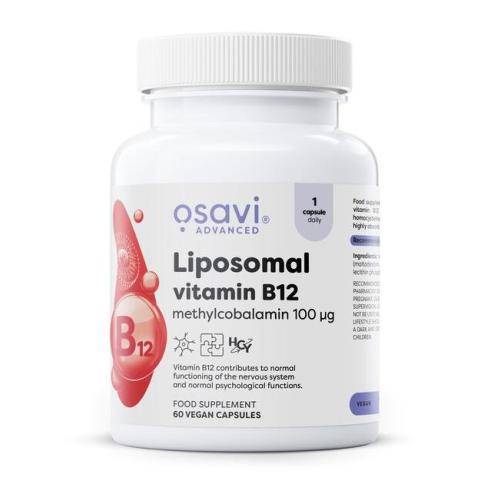 Osavi Liposomal Vitamin B12, Methylcobalamin 100 mcg, 60 vegankapsler