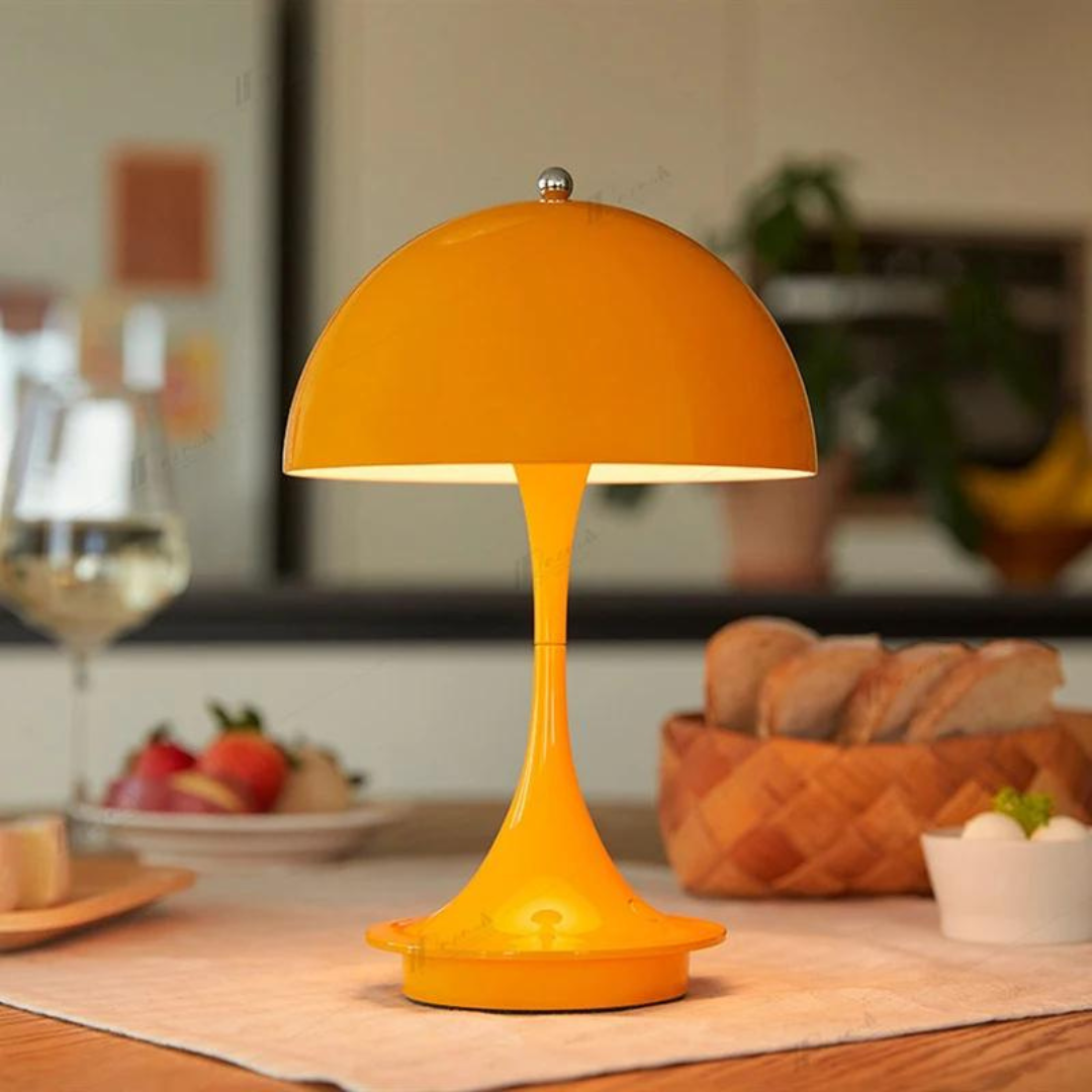 ShroomLite - Svampformad Modern LED Bordslampa - Orange
