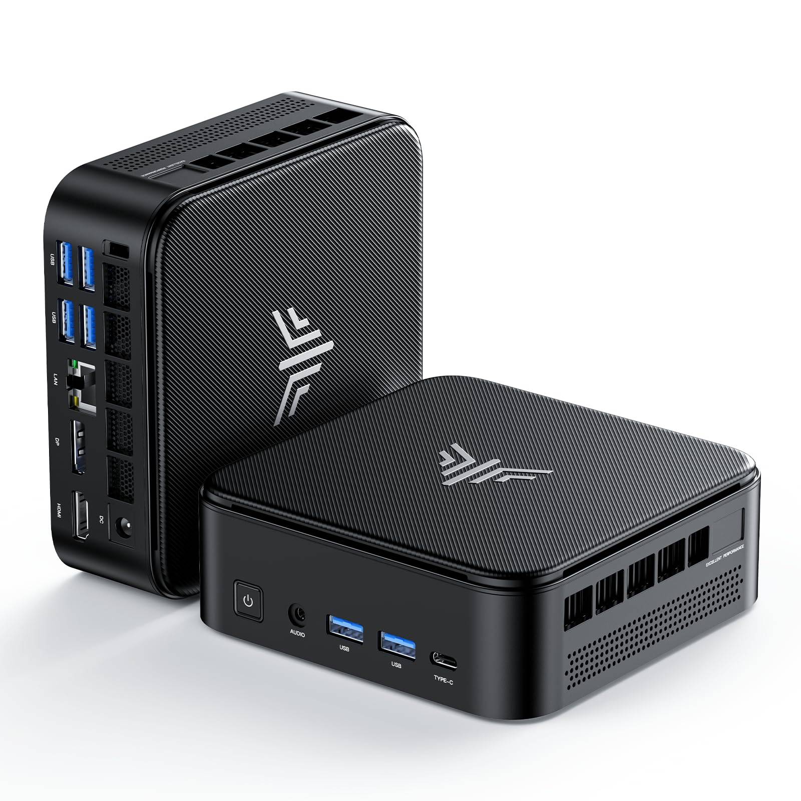NIPOGI Ryzen Mini PC with AMD Ryzen 5 7430U up to 64GB DDR4 4TB SSD Windows 11 WiFi Bluetooth Wired 4K Triple Fast Quiet 16GB DDR4 512B SSD 6C/12T
