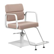 Gabbiano Hairdressing Chair Porto White Beige