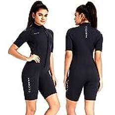ZCCO Dam Shorty våtdräkt 3 mm neopren herr dragkedja framtill dykning simning surfing snorkling