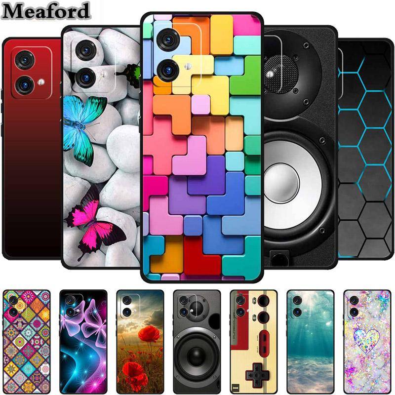 För Motorola Moto G84 G54 5G Fodral Lyxigt TPU Mjukt Silikon Telefon Baksida för Moto G54 MotoG84 Skyddande Stötsäkert Fundas