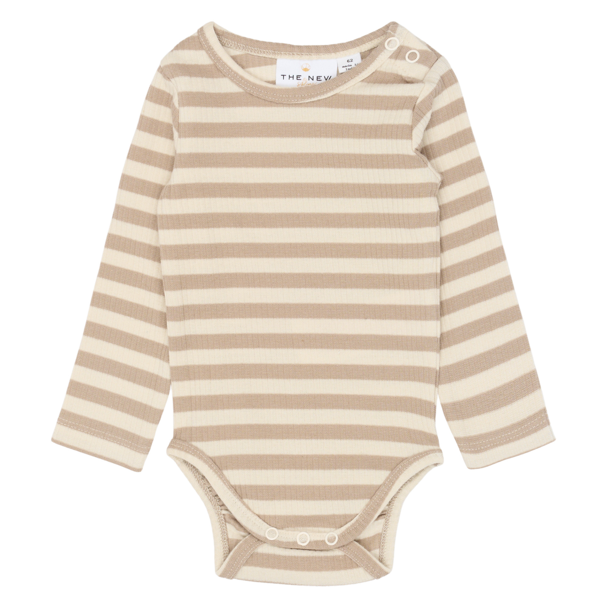 THE NEW Siblings - Fro LS Rib Body, TNSB7045 - Humus Striped - 80