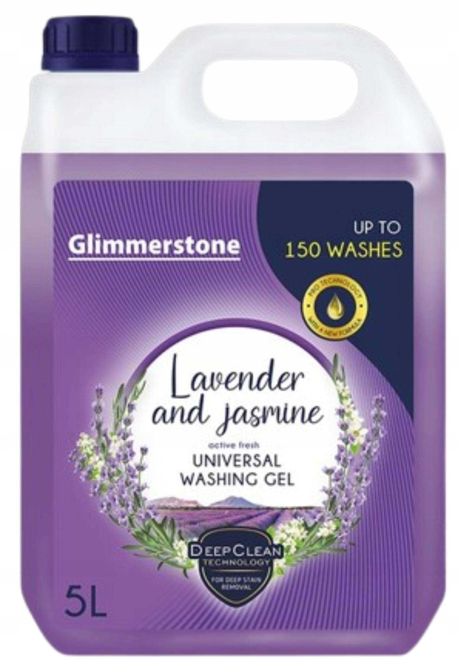 Universal Liquid Washing Gel With Lavender And Jasmine Scent, 5L, 150 Washes Den