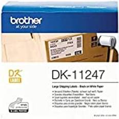 Brother DK-11247 selbstklebende Einzeletiketten (103 mm x 164 mm, geeignet für QL-1050, QL-1050N, QL-1060N, QL-1100, QL-1110NWB) schwarz auf weiß (Papier)