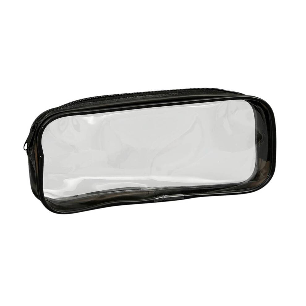 Transparent penalhus, klar PVC + EVA lynlåspose til skole, eksamen, rejser, makeup - 8,1'' x 3,3'' x 1,4''