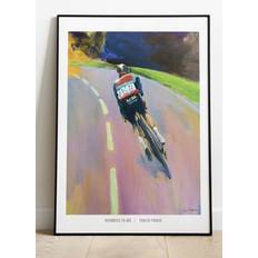 Tour de France-plakat Nedkørsel mod mål - 70 x 100 cm - Kr. 349,-