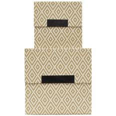Opbevaring m. låg, Rhomb, Beige