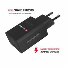 SWISSTEN SUPER FAST CHARGER PD 25W FOR IPHONE AND SAMSUNG- BLACK