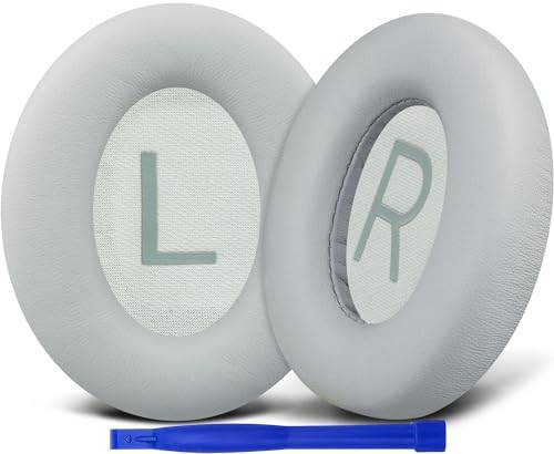SOULWIT Lammskinn ersättnings Öronkuddar kuddar för Bose 700 (NC700, NC 700) Trådlösa Hörlurar, Öronkudde Earpads med högdensitet ljudreducerande skum, Ökad tjocklek - Grå