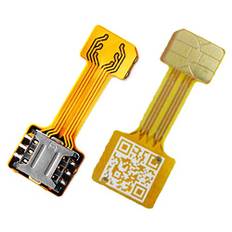 TECNOIOT Hybrid dubbel SIM-kortadapter micro SD Nano SIM-förlängningsadapter för Android |Dual SIM Nano till Nano SIM-adapter SIM-kortadapter förlängningskabel för Samsung Huawei Xiaomi HTC