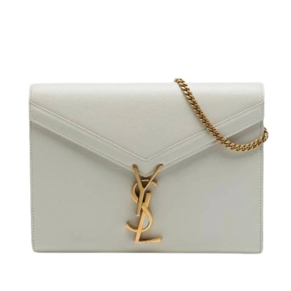 Yves Saint Laurent Vintage Pre-owned Cassandra Skuldertaske - Vintage - Dame - Hvid - ONE SIZE - Uld